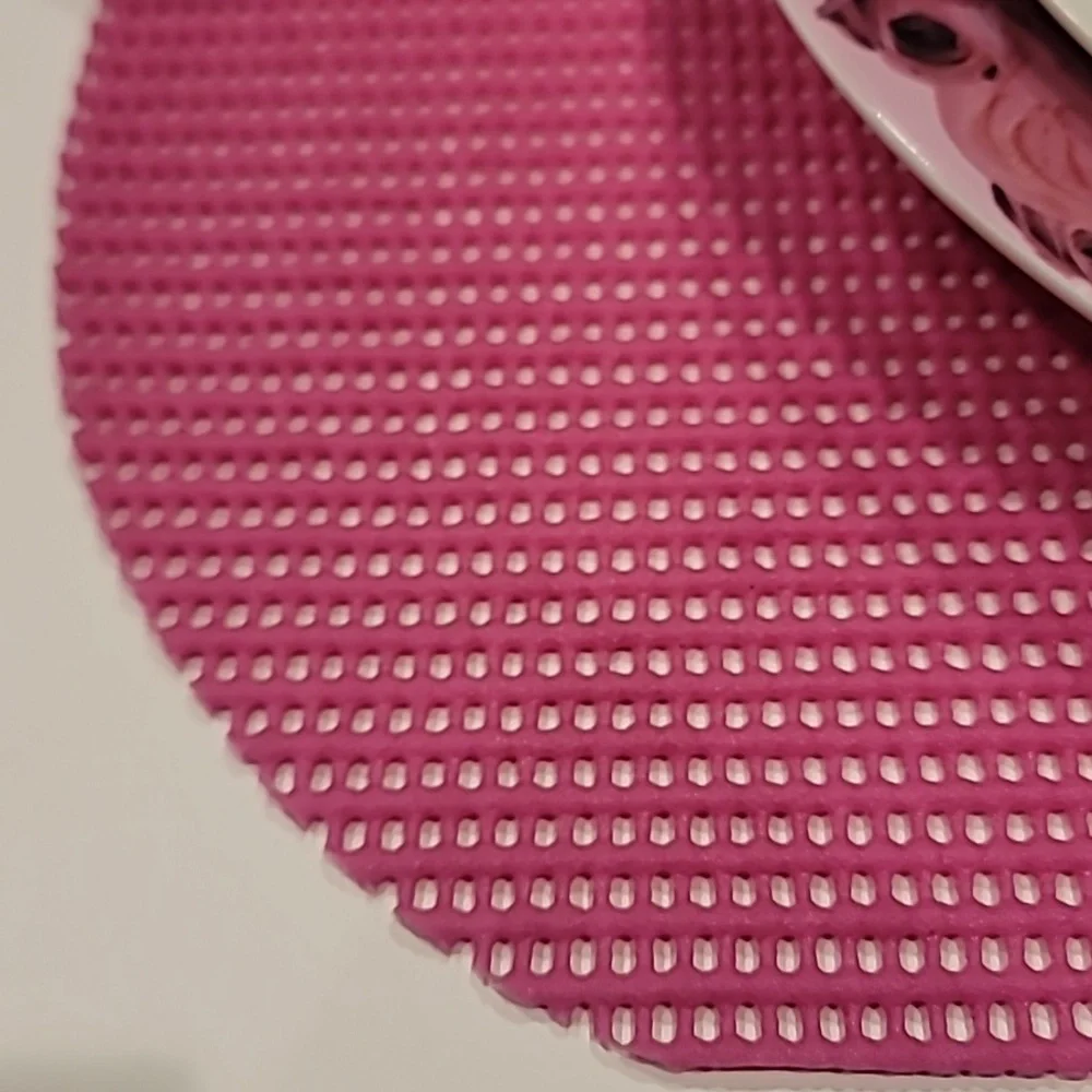 Bo's Attic Die Cut Oval Foam Placemats Pink Set Of 12